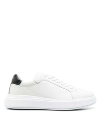 weiße Leder niedrige Sneakers von Calvin Klein