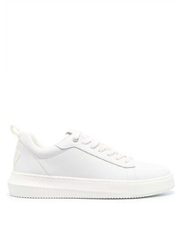 weiße Leder niedrige Sneakers von Calvin Klein