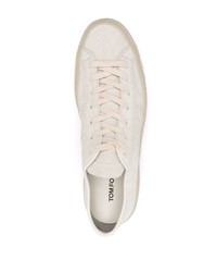 weiße Leder niedrige Sneakers von Tom Ford