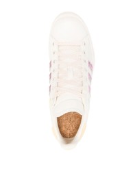 weiße Leder niedrige Sneakers von adidas