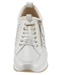 weiße Leder niedrige Sneakers von Caprice