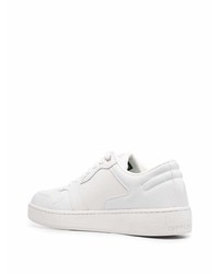 weiße Leder niedrige Sneakers von Calvin Klein