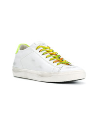 weiße Leder niedrige Sneakers von Leather Crown