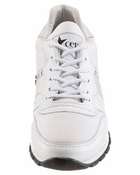 weiße Leder niedrige Sneakers von Cetti