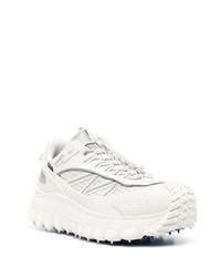 weiße Leder niedrige Sneakers von Moncler