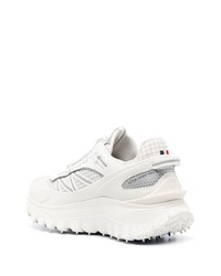 weiße Leder niedrige Sneakers von Moncler