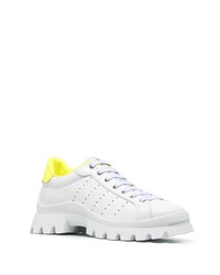 weiße Leder niedrige Sneakers von DSQUARED2