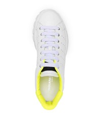 weiße Leder niedrige Sneakers von DSQUARED2