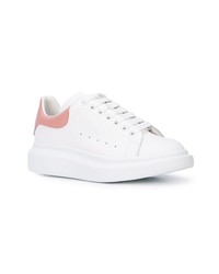 weiße Leder niedrige Sneakers von Alexander McQueen