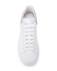 weiße Leder niedrige Sneakers von Alexander McQueen