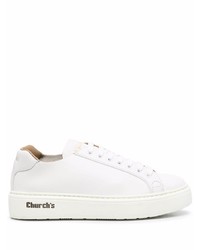 weiße Leder niedrige Sneakers von Church's