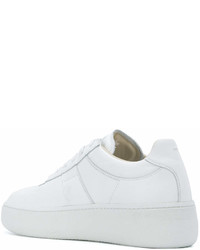 weiße Leder niedrige Sneakers von Maison Margiela