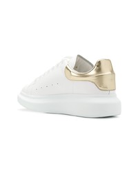 weiße Leder niedrige Sneakers von Alexander McQueen