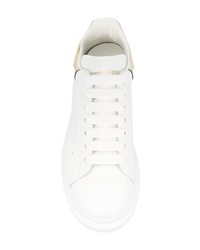 weiße Leder niedrige Sneakers von Alexander McQueen