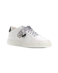 weiße Leder niedrige Sneakers von Philipp Plein