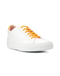 weiße Leder niedrige Sneakers von Common Projects