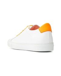 weiße Leder niedrige Sneakers von Common Projects