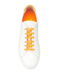 weiße Leder niedrige Sneakers von Common Projects