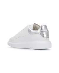 weiße Leder niedrige Sneakers von Alexander McQueen