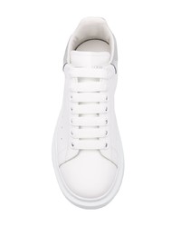 weiße Leder niedrige Sneakers von Alexander McQueen