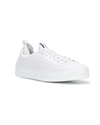 weiße Leder niedrige Sneakers von Z Zegna