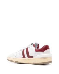 weiße Leder niedrige Sneakers von Lanvin