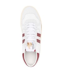 weiße Leder niedrige Sneakers von Lanvin