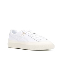 weiße Leder niedrige Sneakers von Puma