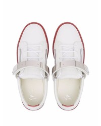 weiße Leder niedrige Sneakers von Giuseppe Zanotti