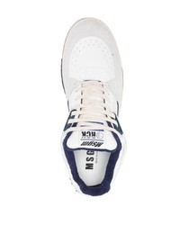 weiße Leder niedrige Sneakers von MSGM