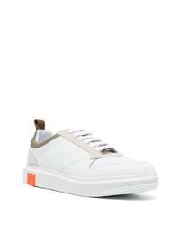 weiße Leder niedrige Sneakers von Armani Exchange