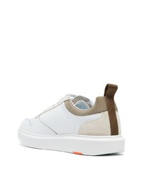 weiße Leder niedrige Sneakers von Armani Exchange