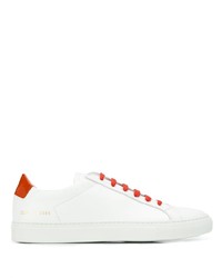 weiße Leder niedrige Sneakers von Common Projects