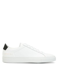 weiße Leder niedrige Sneakers von Common Projects