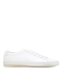 weiße Leder niedrige Sneakers von Common Projects