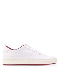 weiße Leder niedrige Sneakers von Common Projects