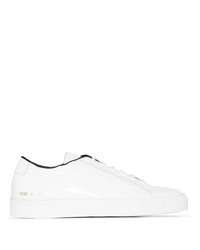 weiße Leder niedrige Sneakers von Common Projects