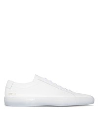 weiße Leder niedrige Sneakers von Common Projects