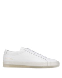 weiße Leder niedrige Sneakers von Common Projects