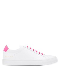 weiße Leder niedrige Sneakers von Common Projects