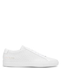 weiße Leder niedrige Sneakers von Common Projects