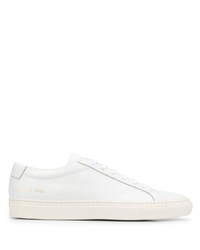 weiße Leder niedrige Sneakers von Common Projects