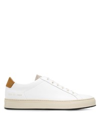 weiße Leder niedrige Sneakers von Common Projects