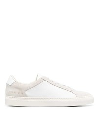 weiße Leder niedrige Sneakers von Common Projects