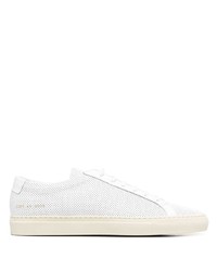 weiße Leder niedrige Sneakers von Common Projects