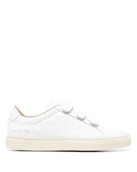 weiße Leder niedrige Sneakers von Common Projects