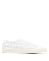 weiße Leder niedrige Sneakers von Common Projects