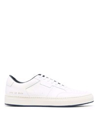 weiße Leder niedrige Sneakers von Common Projects