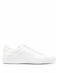 weiße Leder niedrige Sneakers von Common Projects