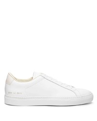 weiße Leder niedrige Sneakers von Common Projects